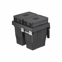 Выдвижные мусорные контейнеры 450 GEO X h600 (2*30LT), графит AKS фотография