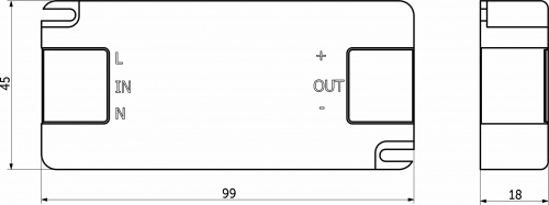 Блок питания UltraSlim 15W/12V, тонкий, AKS_2