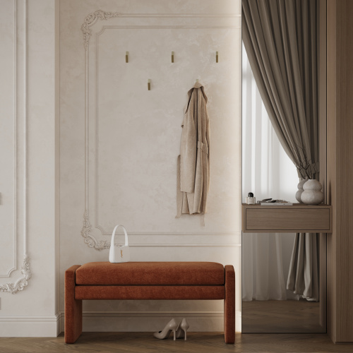 Крючок меб. однорожковый мет. FIX брашированное золото AKS_9