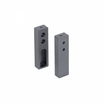 Держатель штанги гардеробной прямоуг. FAME/1 концевой, графит браш AKS фотография