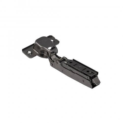 Петля накладная с доводчиком 45мм h0 clip-on AKS PLUS 3D узкая черная (саморезы, заглушки)_4
