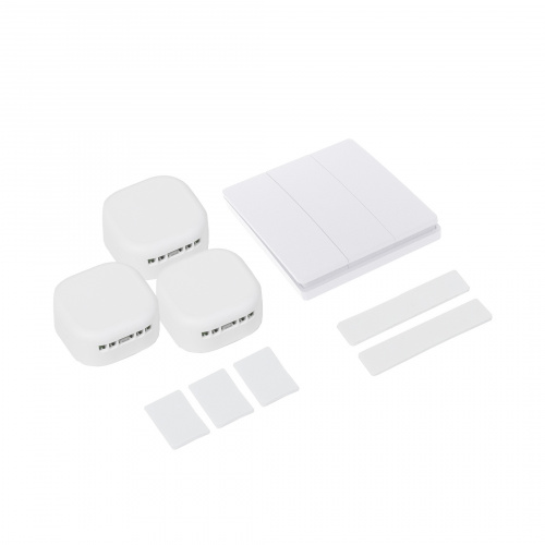 Выключатель кинетический, с реле, 3 клавиши, белый, с Wi-Fi, AKS_3