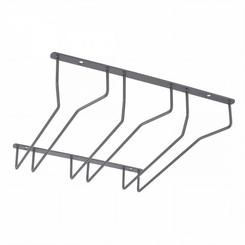 Держатель подвесной для бокалов трехрядный, графит AKS_1