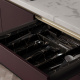 Лоток для столовых приборов 600 MARBLE 540*485, черно-золотой мрамор AKS_preview_1