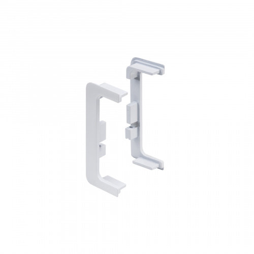 Комплект заглушек металлич. к профилю Gola, С-образных (левая+правая) белый глянец 3 AKS_3