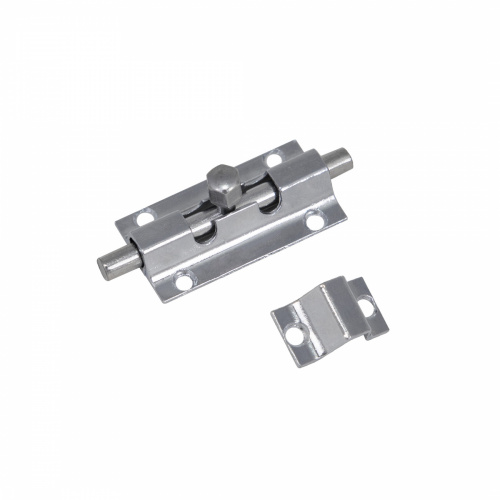 Задвижка мебельная (шпингалет) накладная никель RU_1