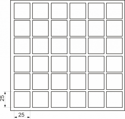 Подкладка самоприлипающая фетровая 25х25мм (1лист-36шт) серая AKS_2