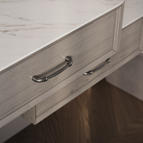 Ручка меб. скоба мет. VALENCIA 128 античное серебро, AKS_6