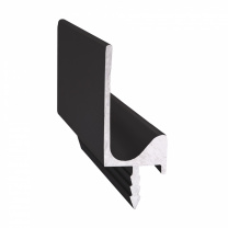Ручка-профиль алюм. врезная L-образная, 3.5м, анодированный черный AKS фотография