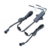 Выключатель бесконтактный, универсальный, (на взмах/на преграду), двойной, накладной/врезной, 12/24V, 60W/100W, D8мм, черный, GLS фотография