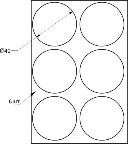 Подкладка самоприлипающая фетровая прорезиненная d40мм (1упак.=6шт), черная, Folmag_4