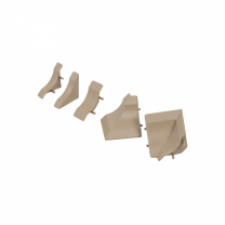 Комплект ПВХ аксессуаров к плинтусу узкому S темно-бежевый AKS фотография