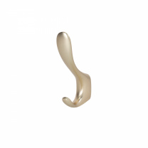 Крючок меб. двухрожковый мет. ROMA брашированное золото AKS