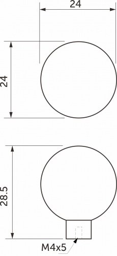 Ручка меб. СФЕРА, серый AKS_2