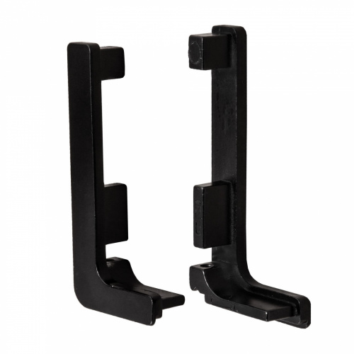 Комплект заглушек металлич. к профилю Gola, L-образных (левая+правая) черный 3 AKS_1