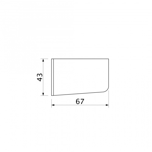 Накладка декор. ABS белая правая РФ_2
