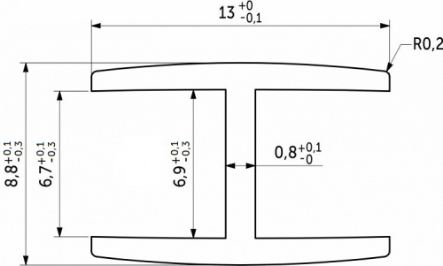 Планка соединительная 6 матовая (L=3.05) AKS_2