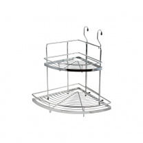 Корзина на трубу d16 угловая двойная большая CWJ201D хром AKS фотография