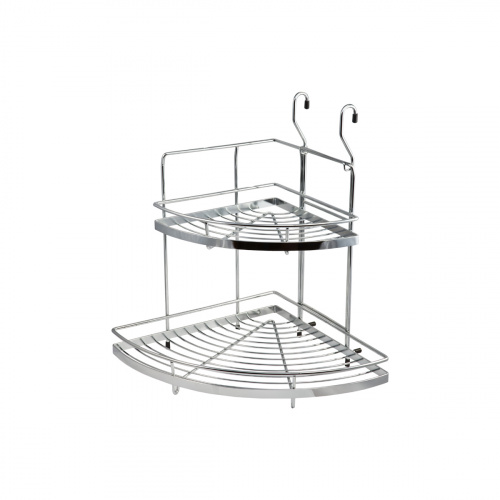 Корзина на трубу d16 угловая двойная большая CWJ201D хром AKS_1