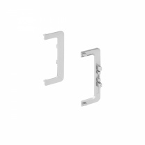 Комплект заглушек металлич. к профилю Gola, С-образных (левая+правая) серебро AKS фотография