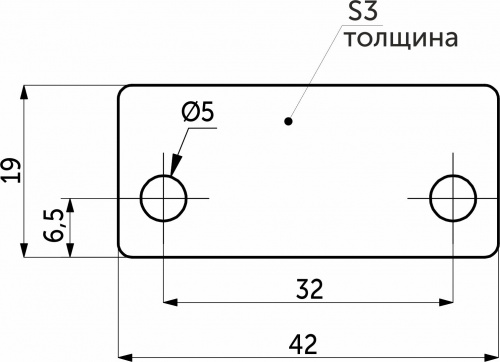 Пластина крепежная PPU1 42*19 РП_2