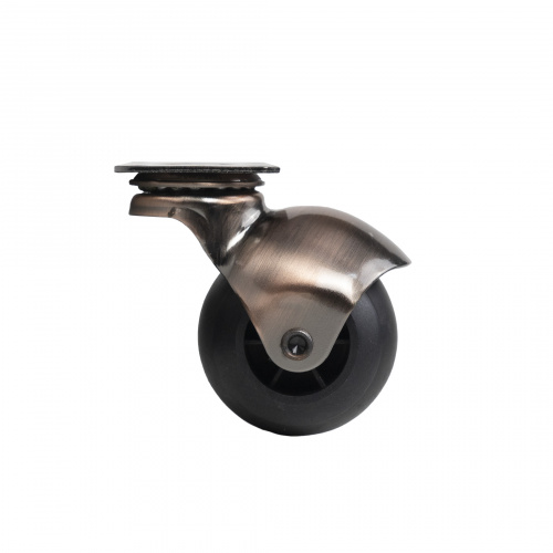 Колесо меб. VINTAGE d50 h63 с площадкой, бронза/черный AKS_3