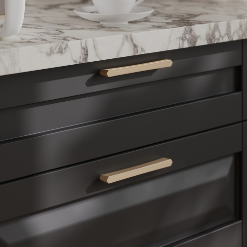 Ручка меб. скоба мет. BELLINI 128, графит шлифованный, AKS_8