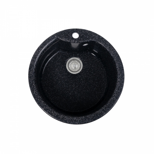 Мойка каменная, круглая одночашевая, S-2, d460 мм, асфальт, врезная, Sim Gran _1