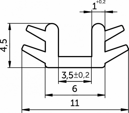 Уплотнитель ПВХ вставной для узкой сис-мы BY (1рул.=100пог.м.) VP-18, AKS_2