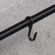 Крючок на трубу d16 несъемный черный AKS_preview_1