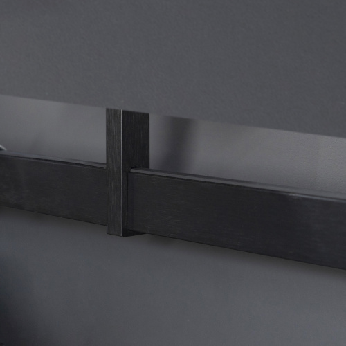 Штанга гардеробная прямоуг. FAME L-3000 с демпфером, черный браш AKS_3