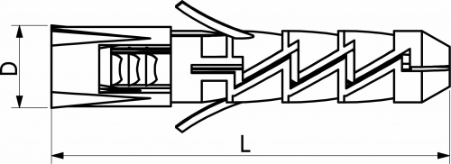 Дюбель распорный 8*50 (уп/500шт) Tchappai_2