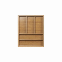Лоток для столовых приборов BAMBOO раздвижной 305-525*470, бамбук табачный AKS фотография