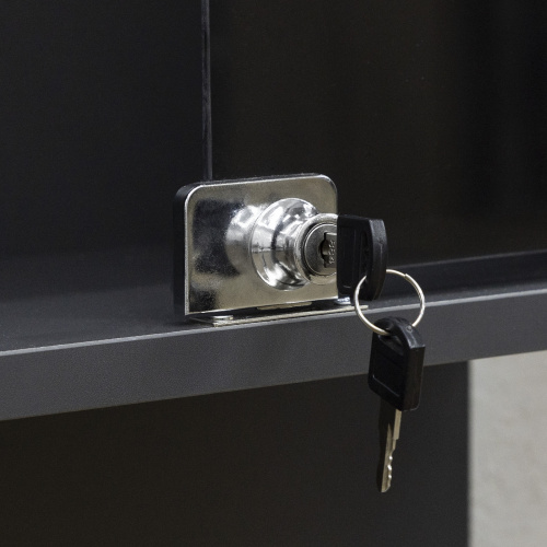 Замок для стеклянных распашных 2-х дверей механический 409 AKS_3