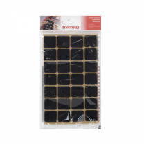 Подкладка самоприлипающая фетровая 20х20мм (1лист-28шт) черная Folmag фотография