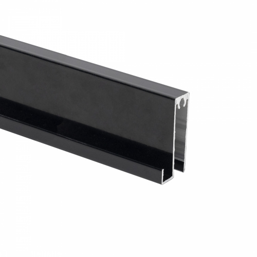 Профиль алюминиевый SENATOR черный глянец горизонт нижн. L-6000 мм АЛЮТЕХ для узкой сис-мы _1