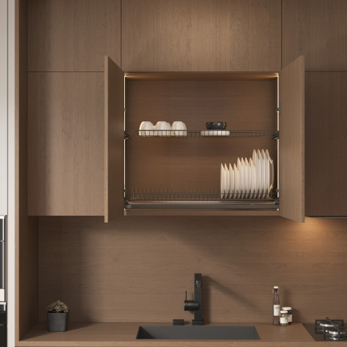 Сушка для посуды 800 HUGO с профилем, графит AKS_5