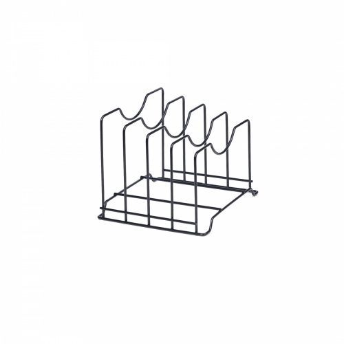 Держатель настольный для тарелок и крышек 260*235*20, черный РФ_1