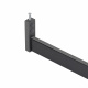 Держатель штанги гардеробной прямоуг. FAME LUMI/1 концевой, графит браш AKS_preview_1