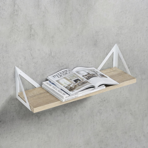 Полкодержатель мет. RISE 150*150*150*1.5 белый AKS_6