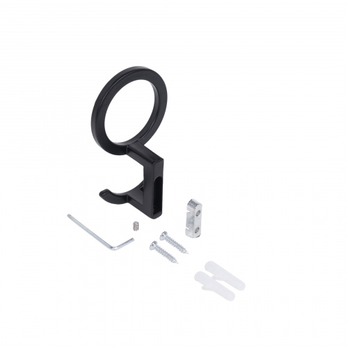 Крючок меб. трехрожковый мет. RONDO черный матовый AKS_6