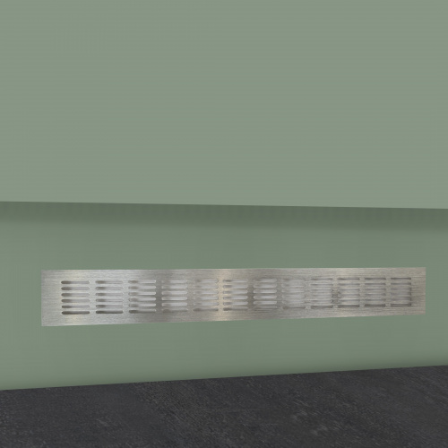 Решетка вентиляционная 480х60мм инокс алюминий AKS_4