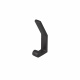 Крючок меб. двухрожковый мет. PEROLA черный матовый AKS_preview_1