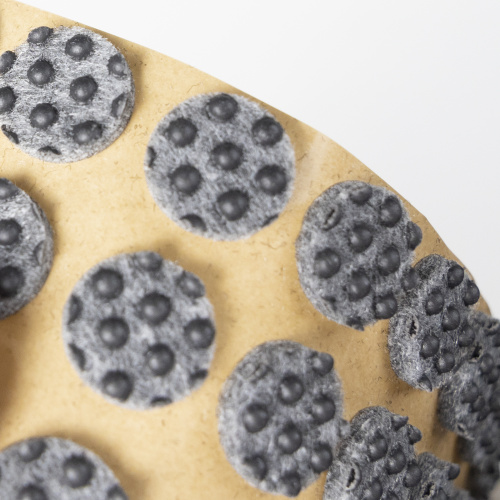 Подкладка самоприлипающая фетровая прорезиненная d15мм (1упак.=45шт), серая, Folmag_4