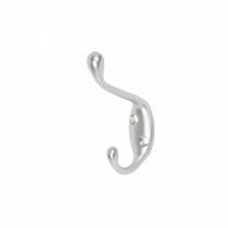 Крючок меб. двухрожковый мет. VIOL хром матовый AKS Крючок меб. двухрожковый мет. VIOL хром матовый AKS