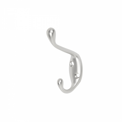 Крючок меб. двухрожковый мет. VIOL хром матовый AKS_1