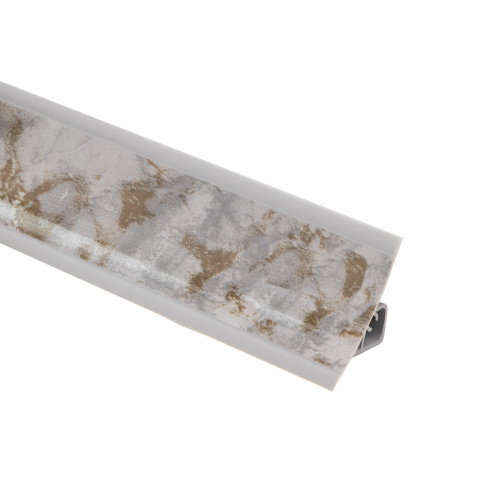 Плинтус ПВХ к столешнику LР террацо триест серый (80) EL-MECH-PLAST (1шт=3м.п.)_1