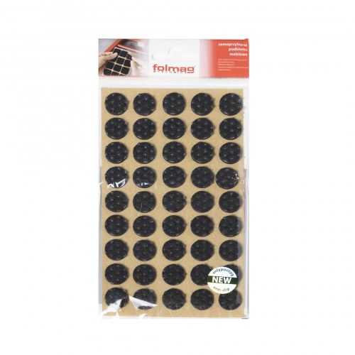 Подкладка самоприлипающая фетровая прорезиненная d15мм (1упак.=45шт), черная, Folmag_3