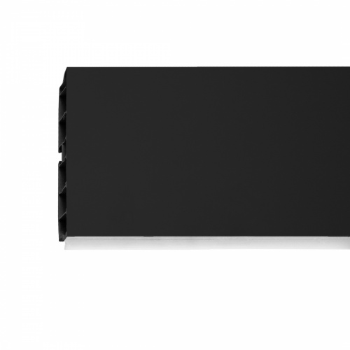 Цоколь мебельный ПВХ h=100, чёрный матовый L=4000мм, РБ_1