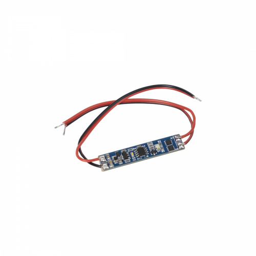 Выключатель встраиваемый в профиль, на взмах, с диммированием, с проводами, 12/24V, 96W/192W, AKS_1